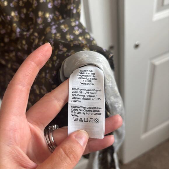 Madewell Women’s Wide V-Neck Midi Slip Dress Ditsy Floral Babydoll Soft Girl 8 - Picture 8 of 16